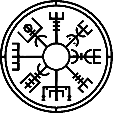 Vegvísir - Viking compass symbol. It is a symbol of guidance and direction. I don't have any connection to the Vikings, but the symbol is so beautiful, and I felt an instant attachment to it the first time I saw it.